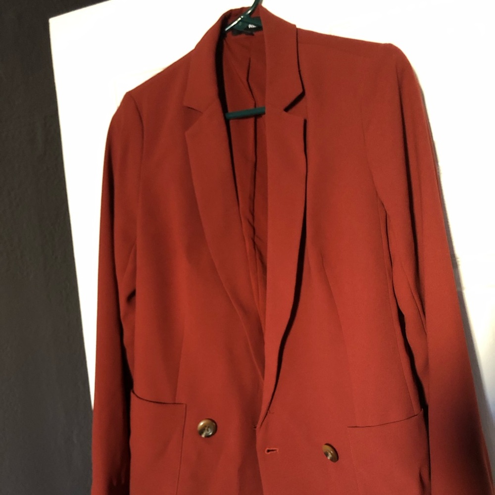 Express Red Boyfriend Blazer